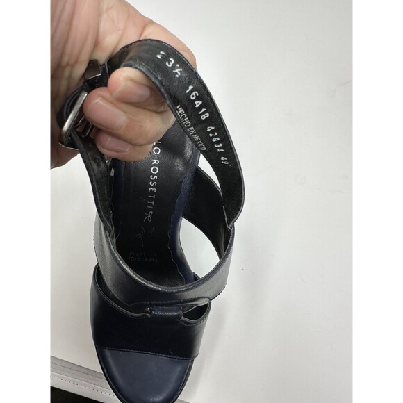 Carlo Rossetti Platform Pump Open Toe Black  Leather Women’s Shoe Size USA 6.5 - Picture 11 of 11